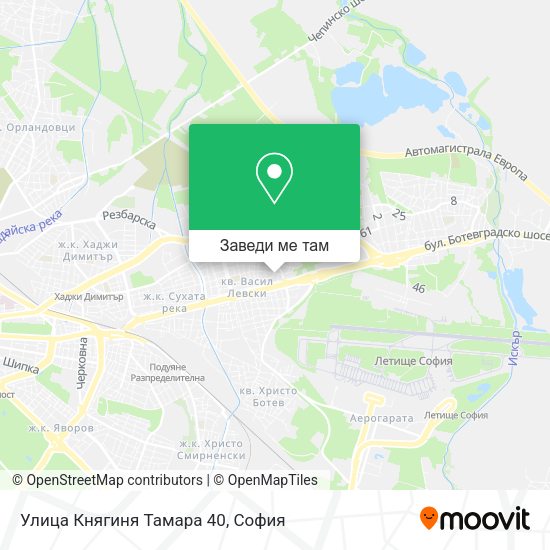 Улица Княгиня Тамара 40 карта