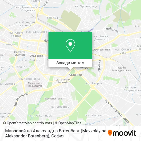 Мавзолей на Александър Батенберг (Mavzoley na Aleksandar Batenberg) карта