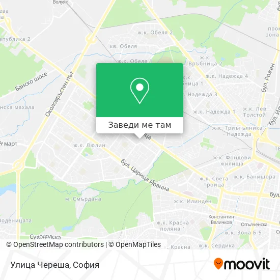 Улица Череша карта
