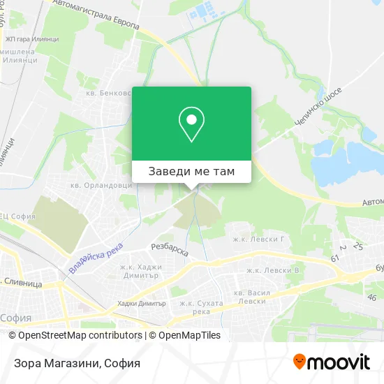 Зора Магазини карта