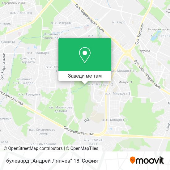 булевард „Андрей Ляпчев“ 18 карта
