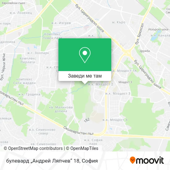 булевард „Андрей Ляпчев“ 18 карта