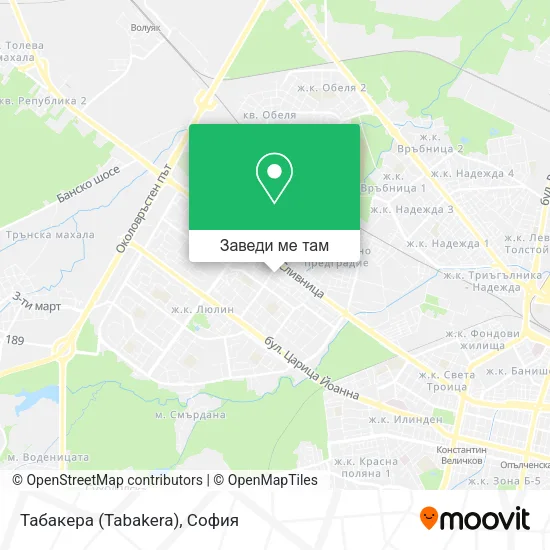 Табакера (Tabakera) карта