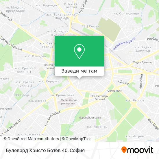 Булевард Христо Ботев 40 карта