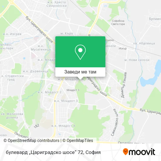 булевард „Цариградско шосе“ 72 карта