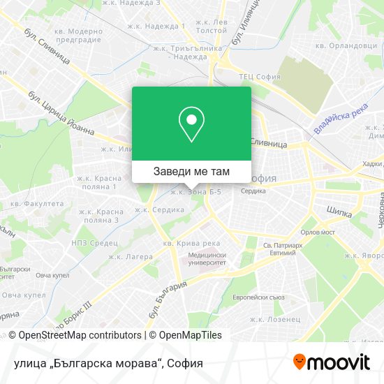 улица „Българска морава“ карта