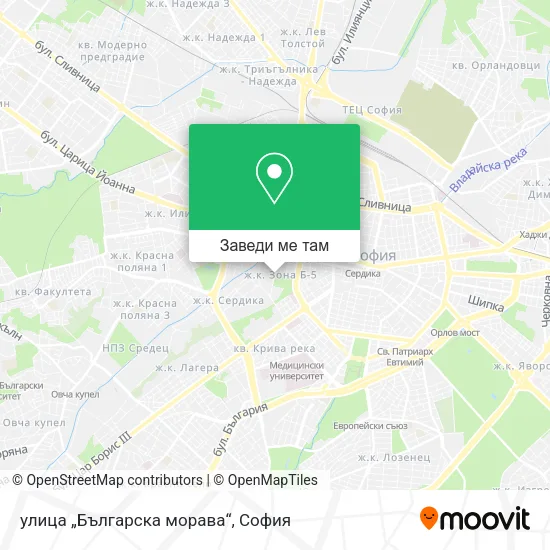 улица „Българска морава“ карта
