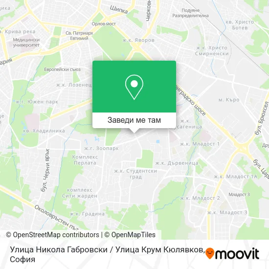 Улица Никола Габровски / Улица Крум Кюлявков карта