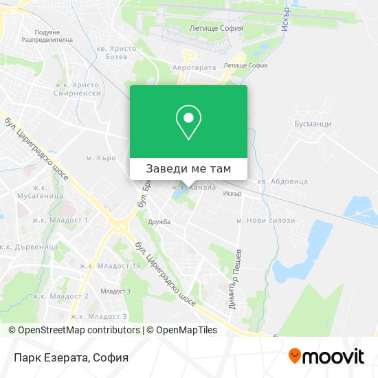 Парк Езерата карта