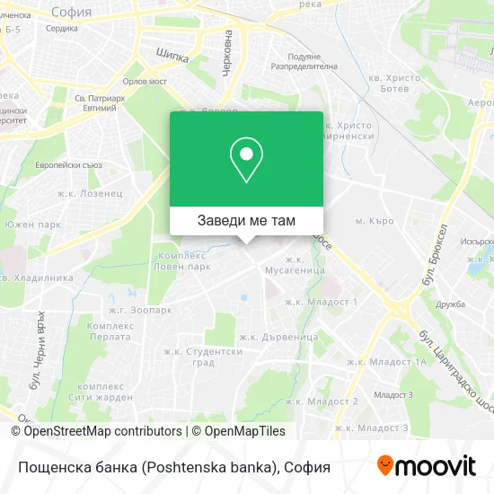 Пощенска банка (Poshtenska banka) карта