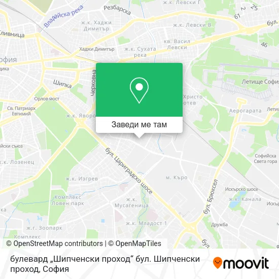 булевард „Шипченски проход“ бул. Шипченски проход карта