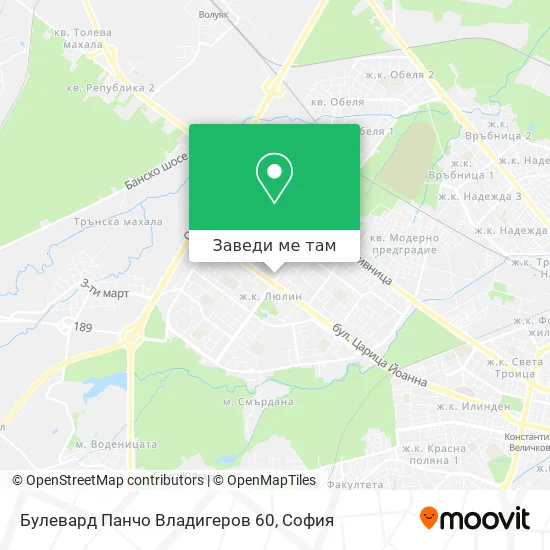 Булевард Панчо Владигеров 60 карта