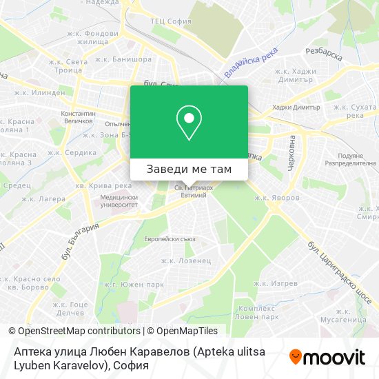 Аптека улица Любен Каравелов (Apteka ulitsa Lyuben Karavelov) карта