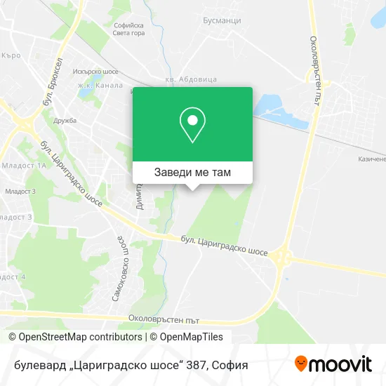 булевард „Цариградско шосе“ 387 карта