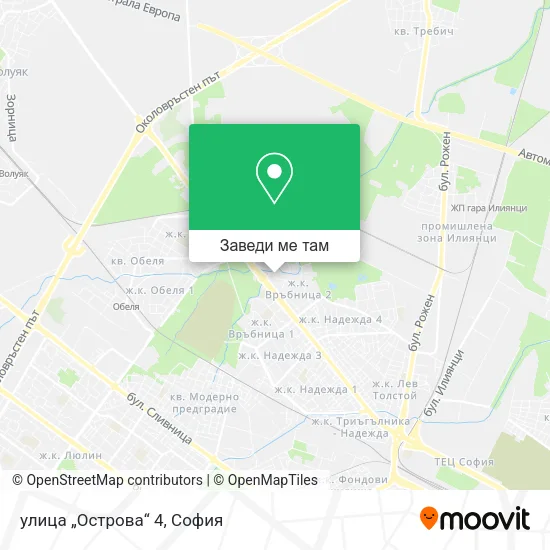 улица „Острова“ 4 карта