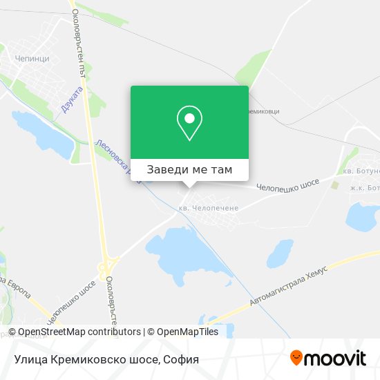 Улица Кремиковско шосе карта