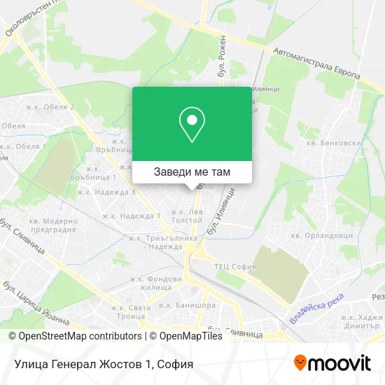 Улица Генерал Жостов 1 карта
