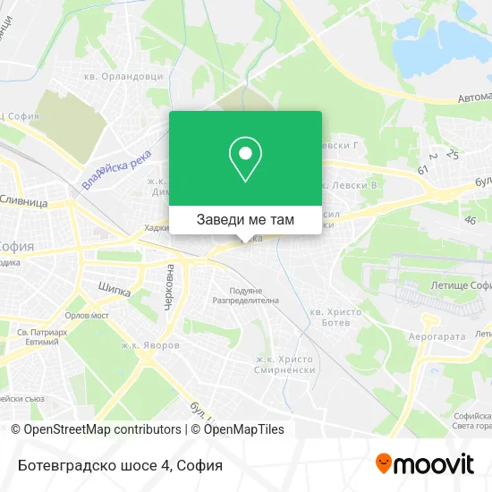 Ботевградско шосе 4 карта