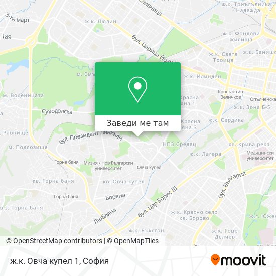 ж.к. Овча купел 1 карта