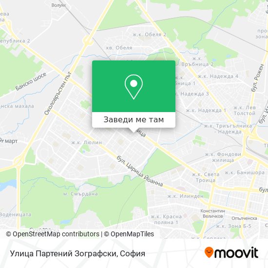 Улица Партений Зографски карта