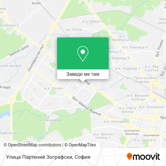 Улица Партений Зографски карта