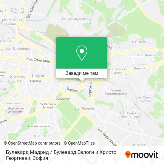 Булевард Мадрид / Булевард Евлоги и Христо Георгиеви карта