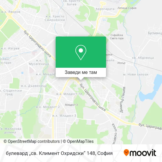 булевард „св. Климент Охридски“ 148 карта