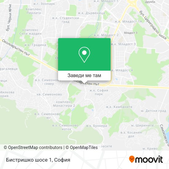 Бистришко шосе 1 карта