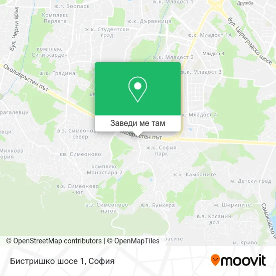 Бистришко шосе 1 карта
