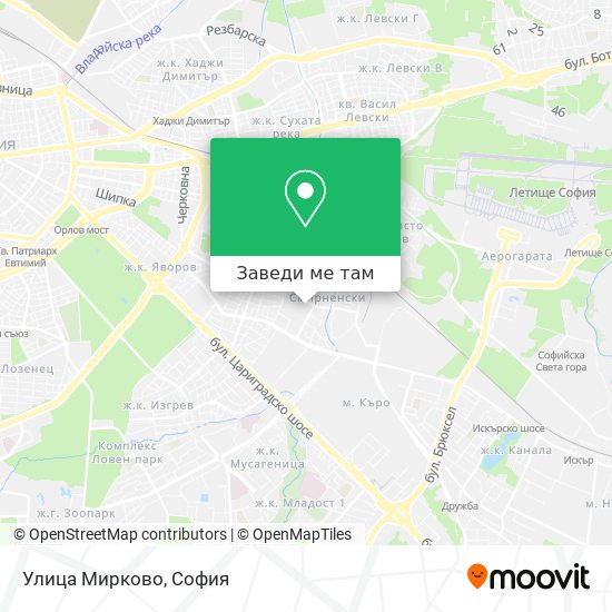 Улица Мирково карта