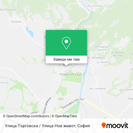 Улица Търговска / Улица Нов живот карта