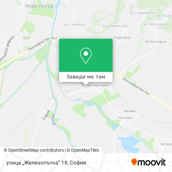 улица „Железопътна“ 18 карта