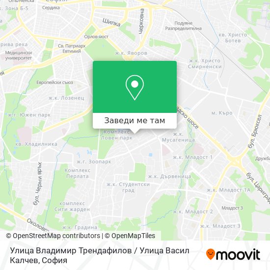 Улица Владимир Трендафилов / Улица Васил Калчев карта