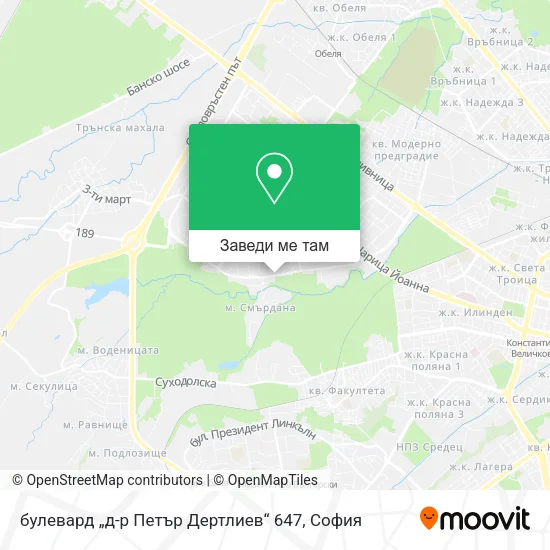 булевард „д-р Петър Дертлиев“ 647 карта