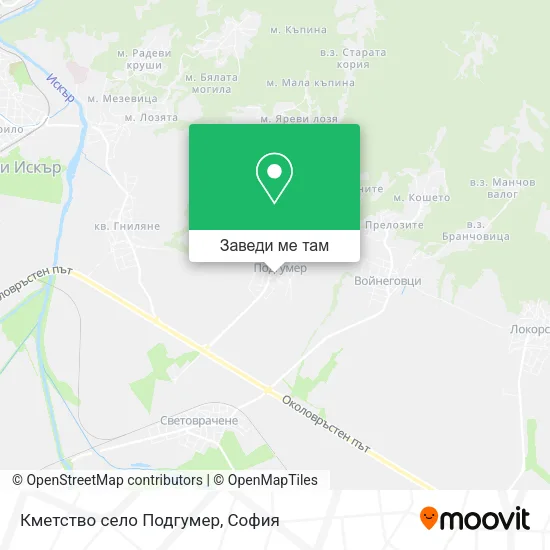 Кметство село Подгумер карта
