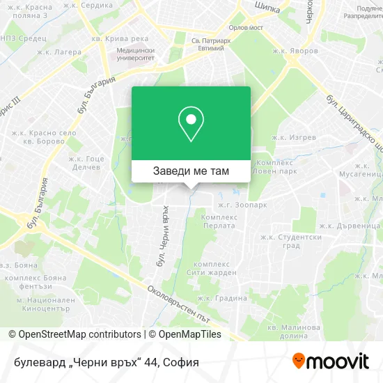 булевард „Черни връх“ 44 карта