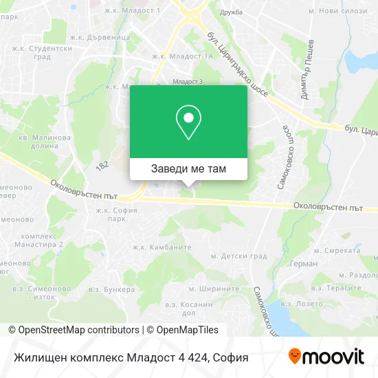 Жилищен комплекс Младост 4 424 карта