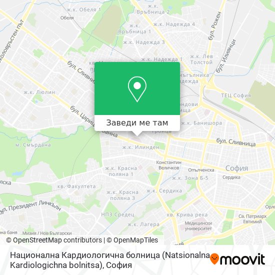 Национална Кардиологична болница (Natsionalna Kardiologichna bolnitsa) карта