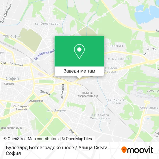 Булевард Ботевградско шосе / Улица Скъта карта
