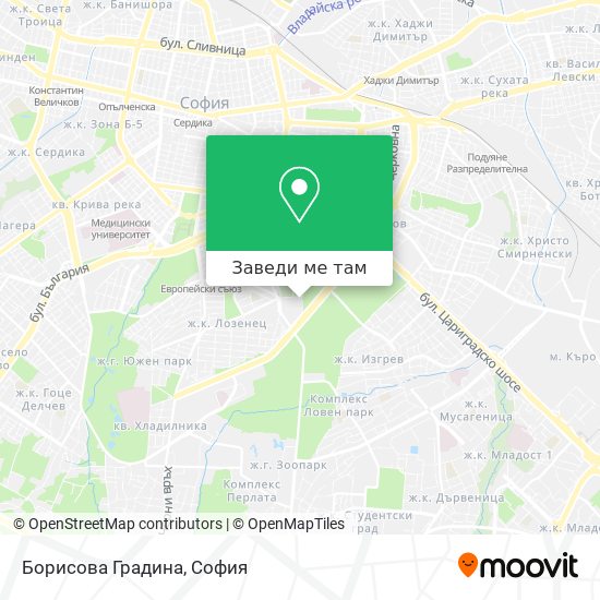 Борисова Градина карта