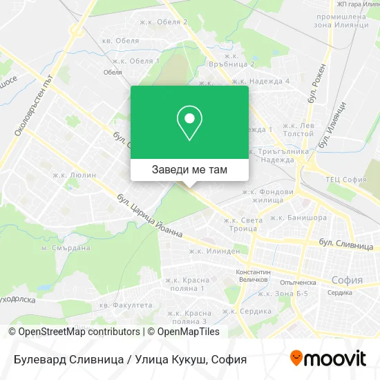 Булевард Сливница / Улица Кукуш карта