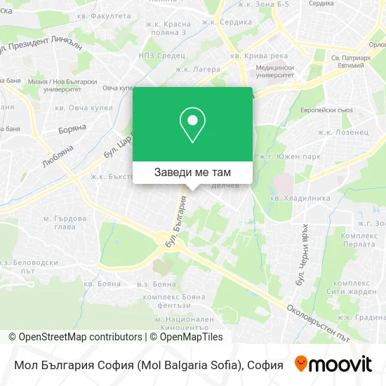 Мол България София (Mol Balgaria Sofia) карта
