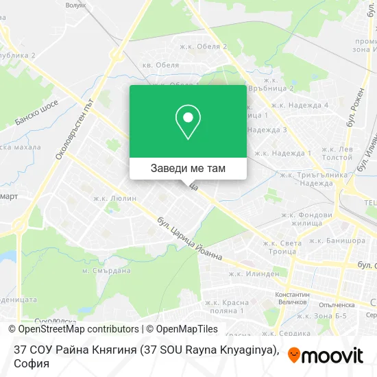 37 СОУ Райна Княгиня (37 SOU Rayna Knyaginya) карта