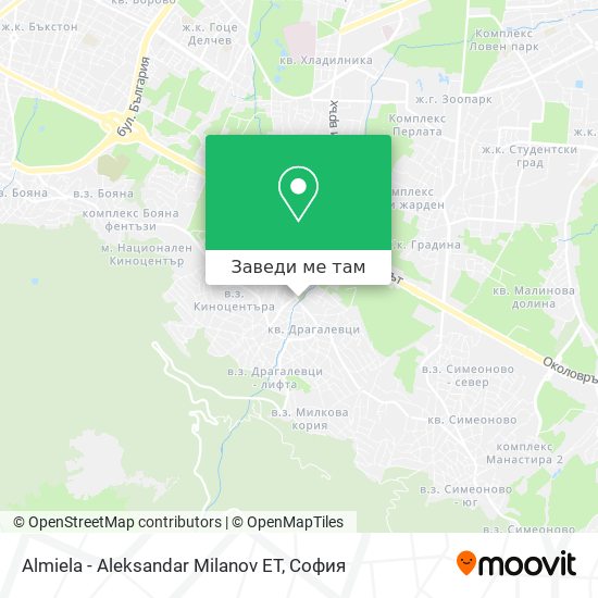Almiela - Aleksandar Milanov ET карта