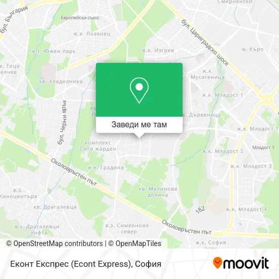 Еконт Експрес (Econt Express) карта