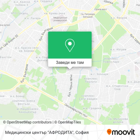 Медицински център ''АФРОДИТА'' карта