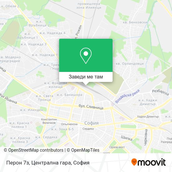Перон 7з, Централна гара карта