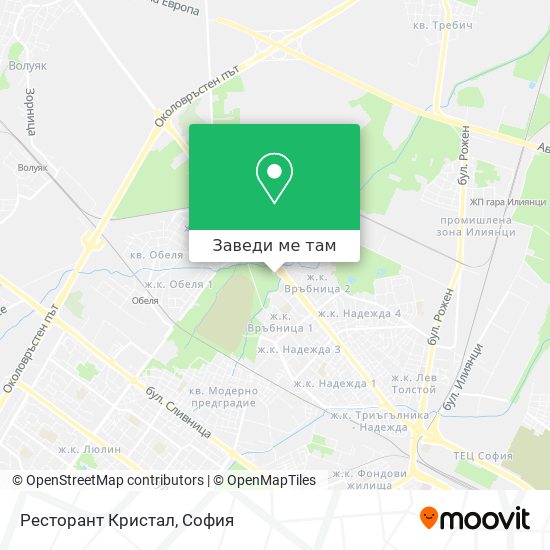 Ресторант Кристал карта