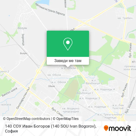 140 СОУ Иван Богоров (140 SOU Ivan Bogorov) карта