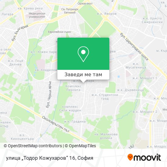 улица „Тодор Кожухаров“ 16 карта